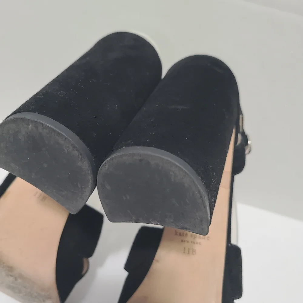 Kate Spade Delight Tue Suede Elegant Black‎ Platform Heels Size 11